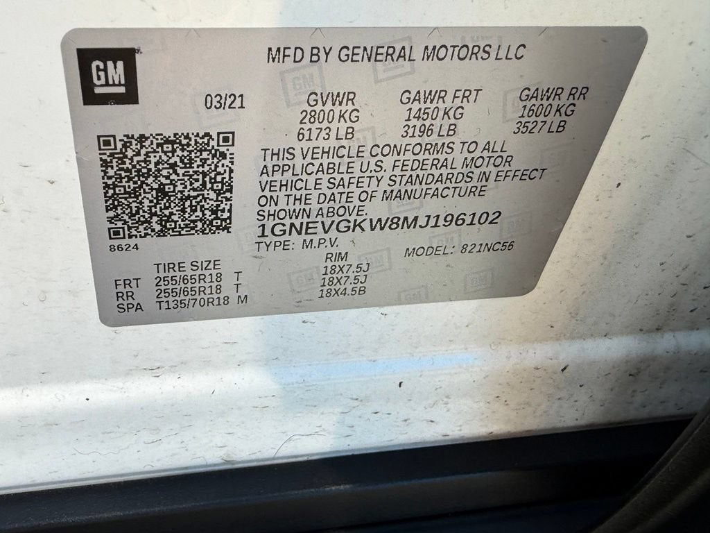 2021 Chevrolet Traverse LT Cloth