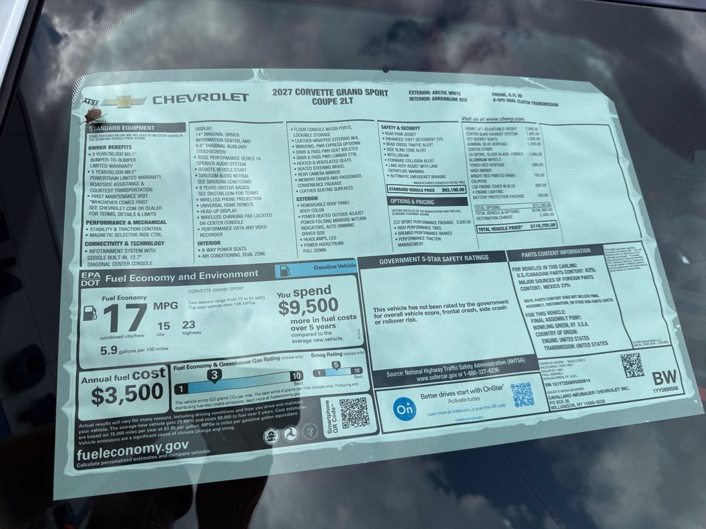 2027 Chevrolet Corvette Grand Sport 2LT