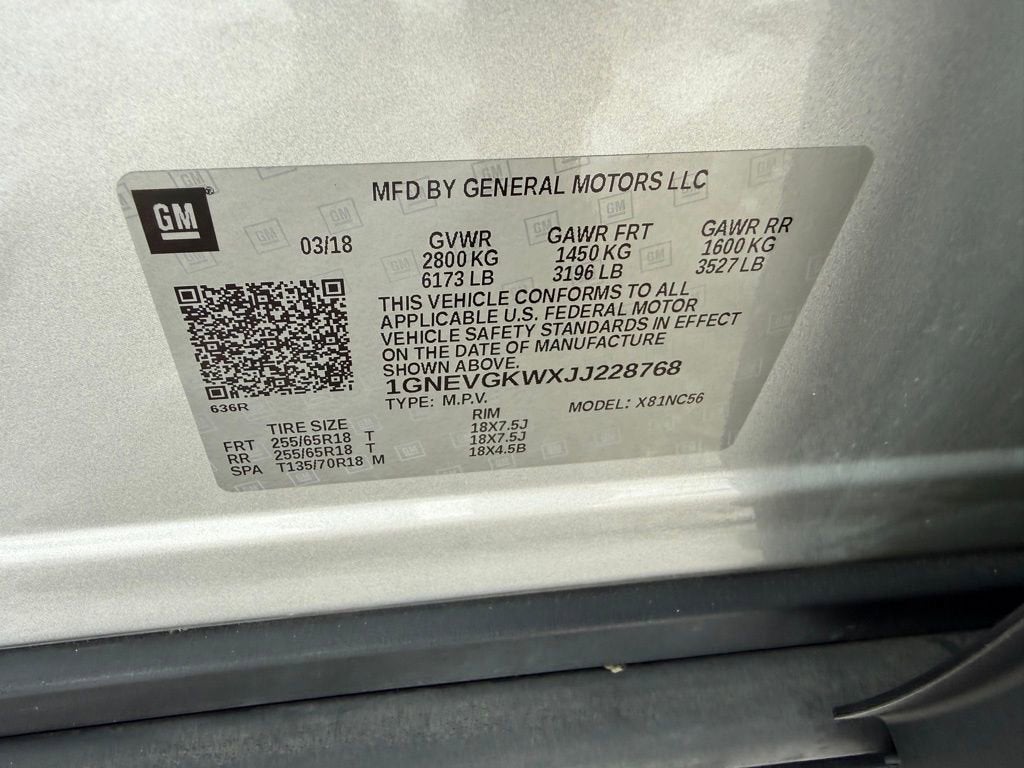 2018 Chevrolet Traverse LT Cloth