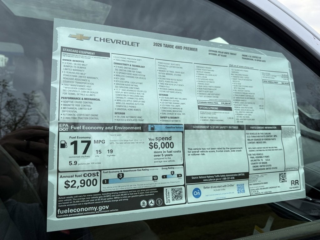 2026 Chevrolet Tahoe Premier