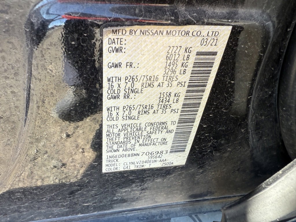 2021 Nissan Frontier Crew Cab PRO-4X 4x4