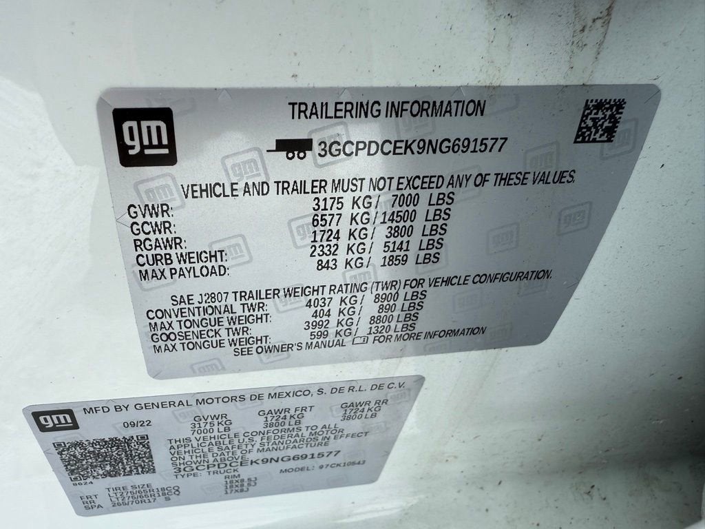 2022 Chevrolet Silverado 1500 Custom Trail Boss