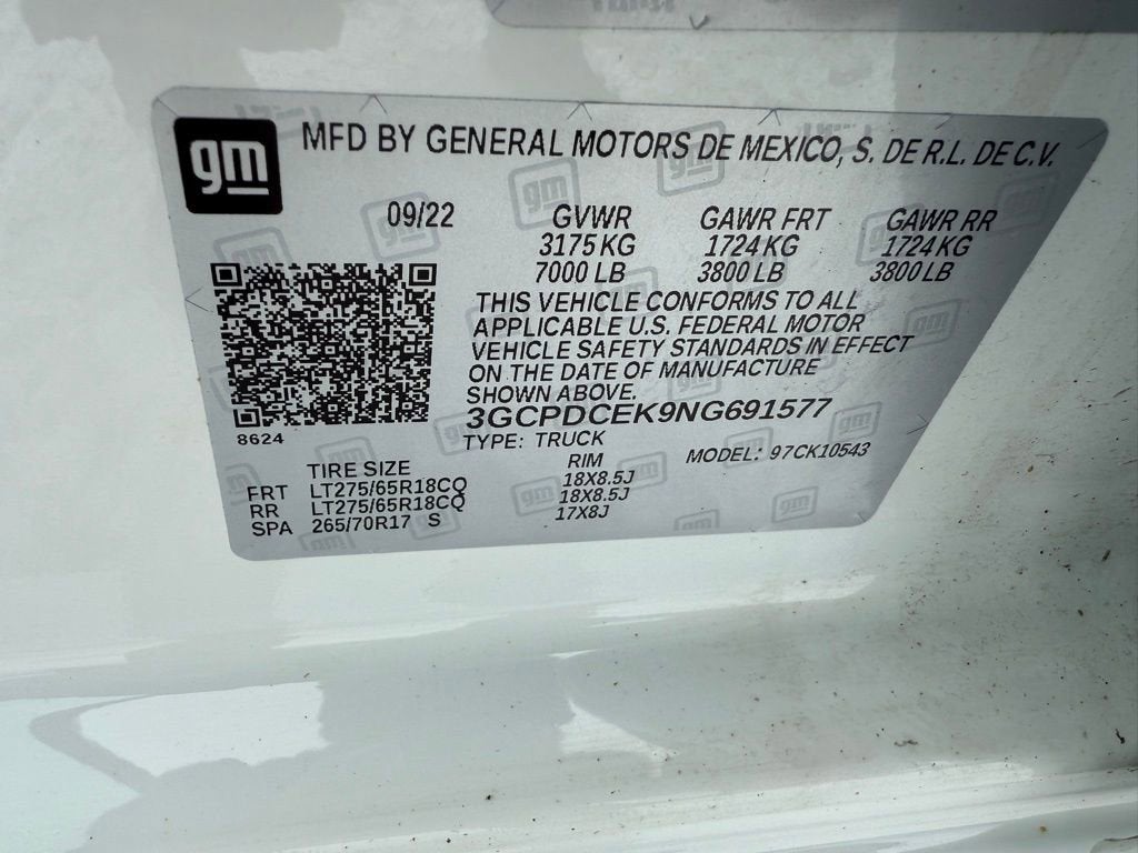 2022 Chevrolet Silverado 1500 Custom Trail Boss