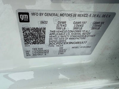 2022 Chevrolet Silverado 1500 Custom Trail Boss