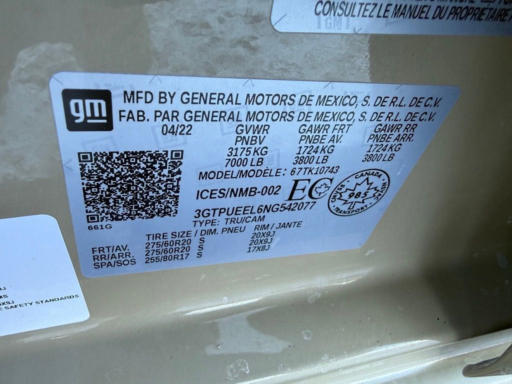 2022 GMC Sierra 1500 AT4