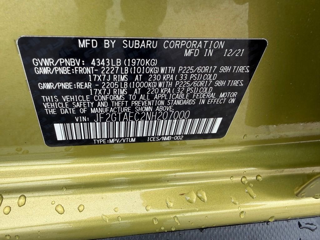 2022 Subaru Crosstrek Premium